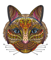 Vector ornamental cat