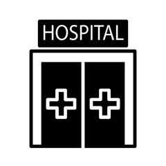 hospital icon design, flat style trendy collection