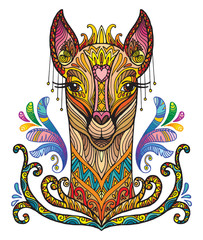 Vector ornamental lama