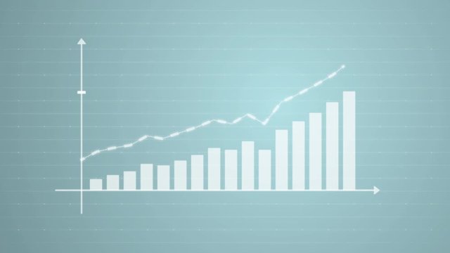 animated business graph showing growth 
