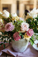 bouquet of pink roses