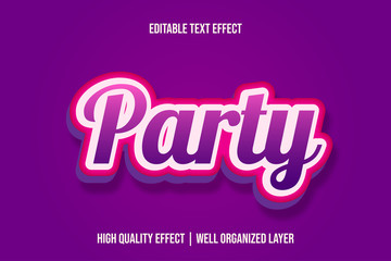 Party Script Typography Editable Text Effect Style
