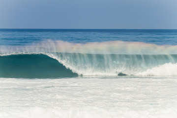 Perfect Wave Crashing in The Ocean in Hawaii
