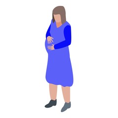 Pregnant woman icon. Isometric of pregnant woman vector icon for web design isolated on white background