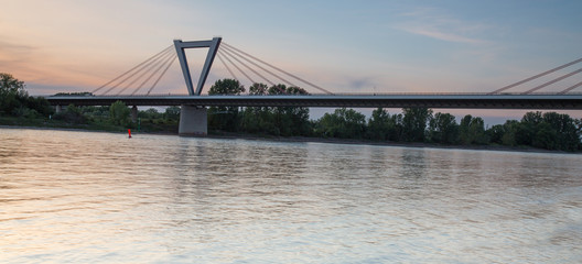 bridge over the river Rhein in Dusseldorf
