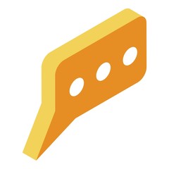 Manager chat icon. Isometric of manager chat vector icon for web design isolated on white background