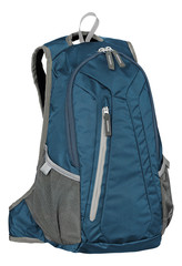 Navy blue backpack with clipping path