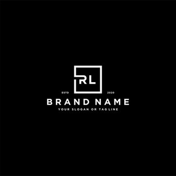 letter RL logo design vector