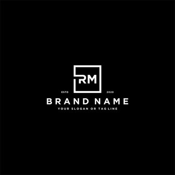Letter RM Logo Design Vector
