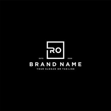 letter RO logo design vector