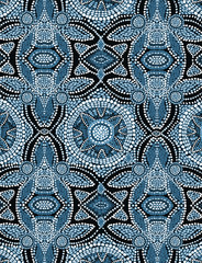 Africa BeadsIllustration of Blue and black Africa pattern formed by Beads.