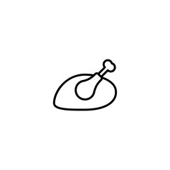 chicken roast icon vector illustration