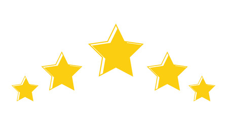 Obraz premium Stars rating icon set. Gold star icon set isolated on a white background