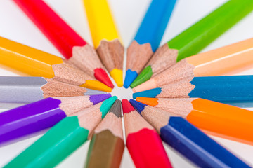 Naklejka premium Set of colored pencils for drawing