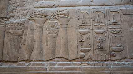 Luxor Temple in Luxor, ancient Thebes, Egypt. Luxor Temple is a large Ancient Egyptian temple complex located on the east bank of the Nile River and was constructed approximately 1400 BCE.