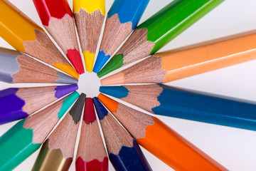 Fototapeta premium Set of colored pencils for drawing