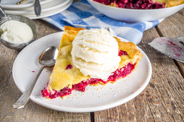 Homemade cherry pie