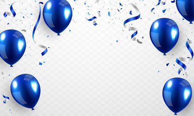 Helium balloon, realistic blue 3D design For decorating festivals, festivals-parties. © A-R-T-I Vector