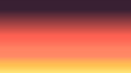 Evening dark sky gradient background. Colorful sunset backdrop with dramatic bright red, orange, yellow colors. Vector illustration of twilight, idyllic dusk sky just before night.