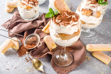 Traditional italian dessert tiramisu