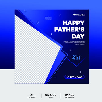 father's day social media post banner gradient color