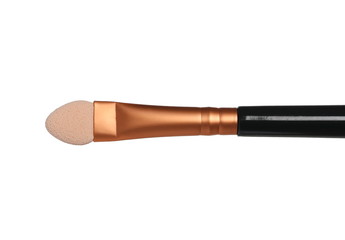 Makeup brush for applying face powder isolated on white background with clipping path