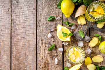 Homemade ginger lemonade