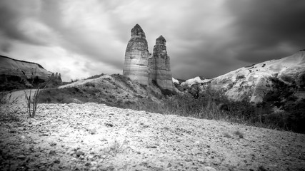 pinnacles and rock formations at Cappadocia