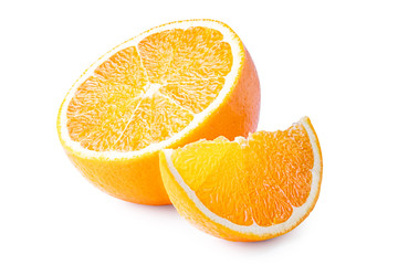 Orange fruit isolated on white background. Clipping path.