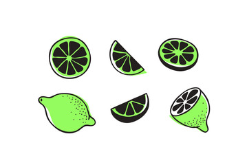 Doodle Hand drawn stylish fruit and vegetable. Vector artistic drawing fresh organic food. Summer illustration vegan ingrediens for smoothies