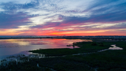 Mobile Bay at sunset 