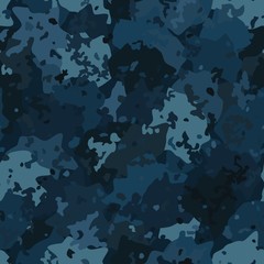 Camouflage pattern background. Classic clothing style masking camo repeat print - obrazy, fototapety, plakaty