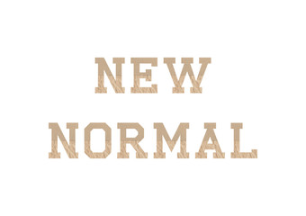 New normal text with brown paper