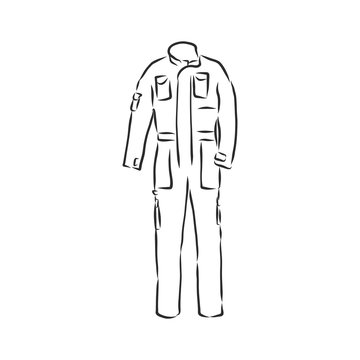 recommend clip art: Vector illustration of men's overall. men's overalls vector sketch illustration