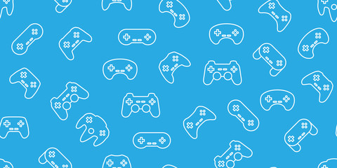 Video game controller background Gadgets and devices seamless pattern Eps10 vector © Darcraft