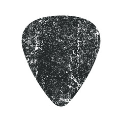 Guitar pick icon shape silhouette. Vector illustration image. Isolated on white background.