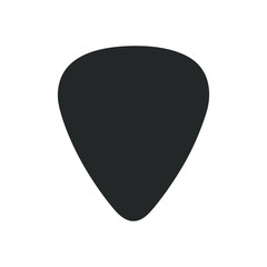Guitar pick icon shape silhouette. Vector illustration image. Isolated on white background.