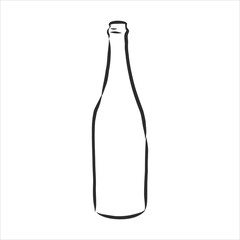 Vector of Sketch Bottles. Vector of Sketch Bottles. glass bottle, vector sketch illustration