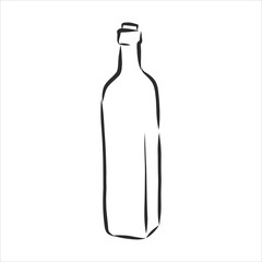 Vector of Sketch Bottles. Vector of Sketch Bottles. glass bottle, vector sketch illustration