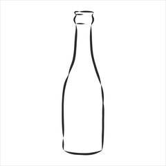 Vector of Sketch Bottles. Vector of Sketch Bottles. glass bottle, vector sketch illustration