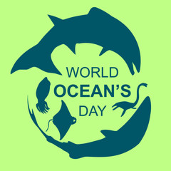 World ocean day save the ocean design