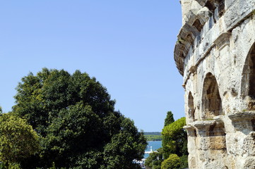 Altes historisches Amphietheater in Pula
