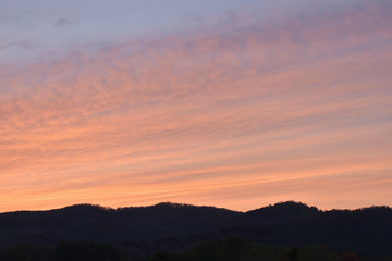 旭川の夕焼け