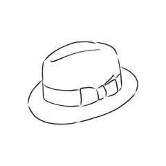 hat vector illustration sketches template. hat, vector sketch illustration