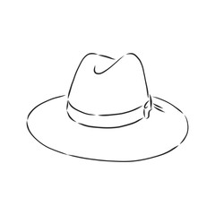 hat vector illustration sketches template. hat, vector sketch illustration