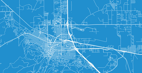 Urban vector city map of Helena, USA. Montana state capital