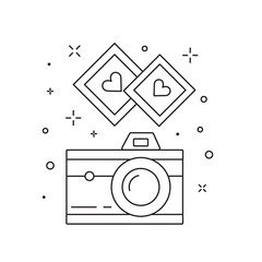 Love Camera for Instant Photo Line Icon