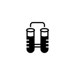 Communicating vessels vector icon in black solid flat design icon isolated on white background