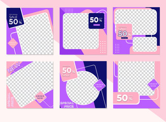 Furniture square editable social media post templates