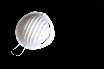 safe face mask on black background
